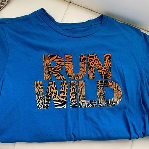 Adidas Womens T-shirt RUN WILD Animal Print Tee
